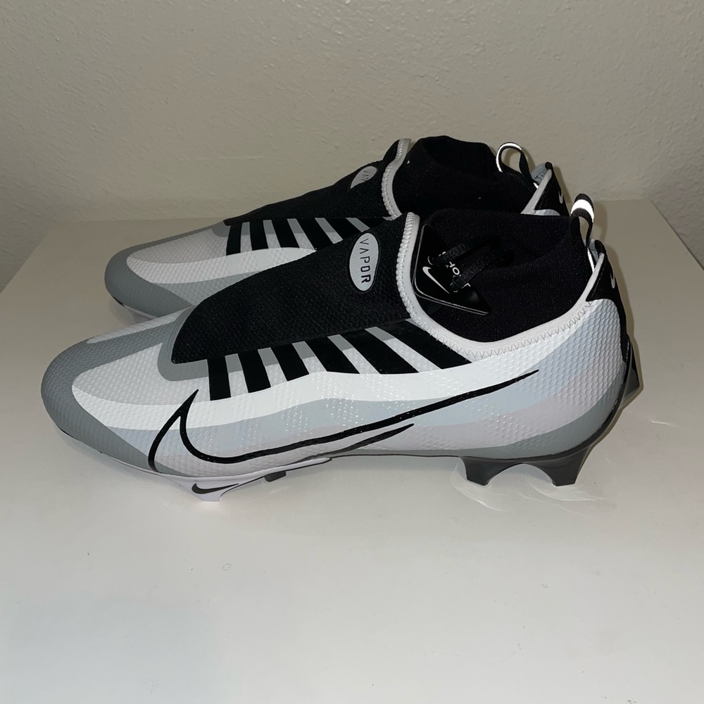 Nike Vapor Edge Pro 360 White Black Gray Football Cleats DQ3670-100 NWOB